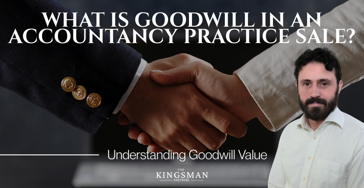 What is goodwill in an accountancy practice sale?